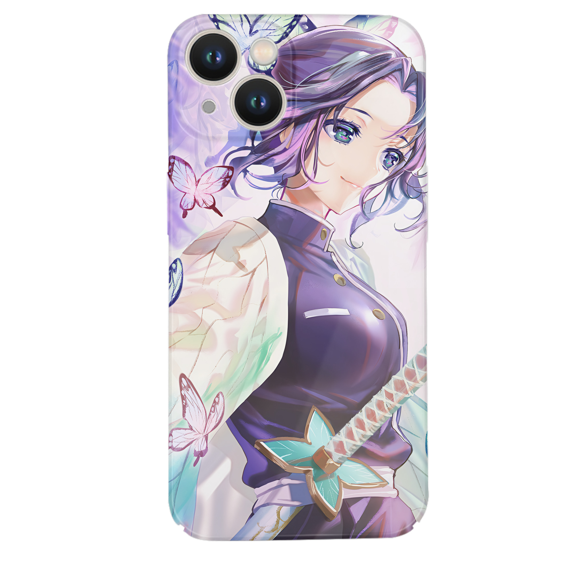 （画像用） 鬼滅の刃（きめつのやいば）蟲柱-胡蝶 しのぶ／こちょう しのぶ Kochou Shinobu 【iPhone 14シリーズ対応】ハードケース